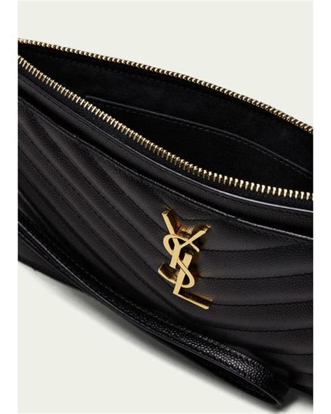 ysl bill pouch ssense|Saint Laurent: Black Large Monogramme Bill Pouch .